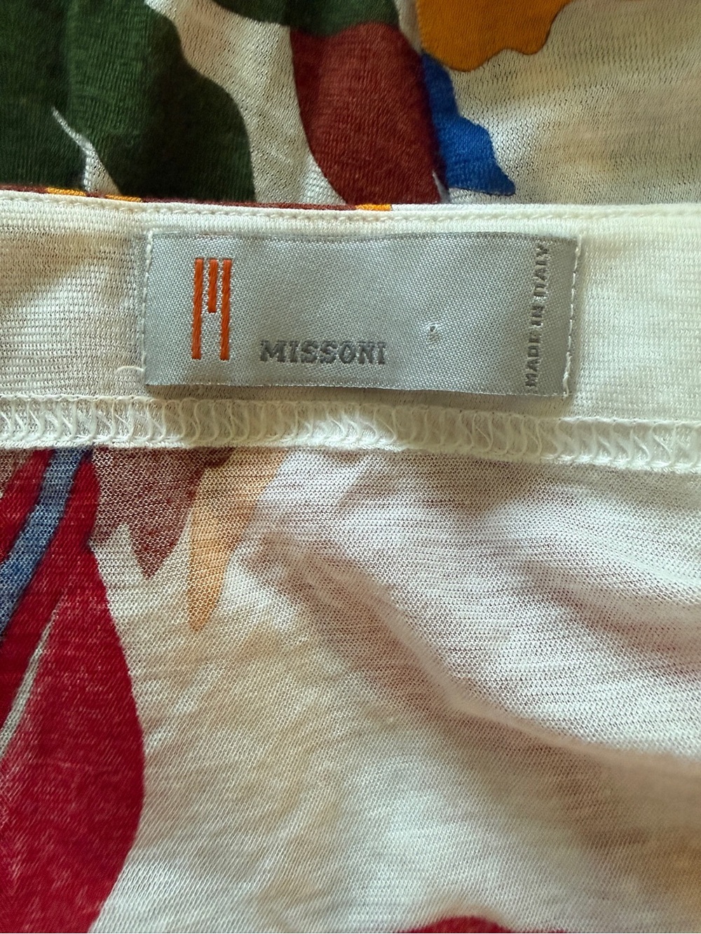 Missoni Mare Italy 100% Cotton Abstract Print Tunic Top | Size IT 50 US L/XL - Picture 2 of 8